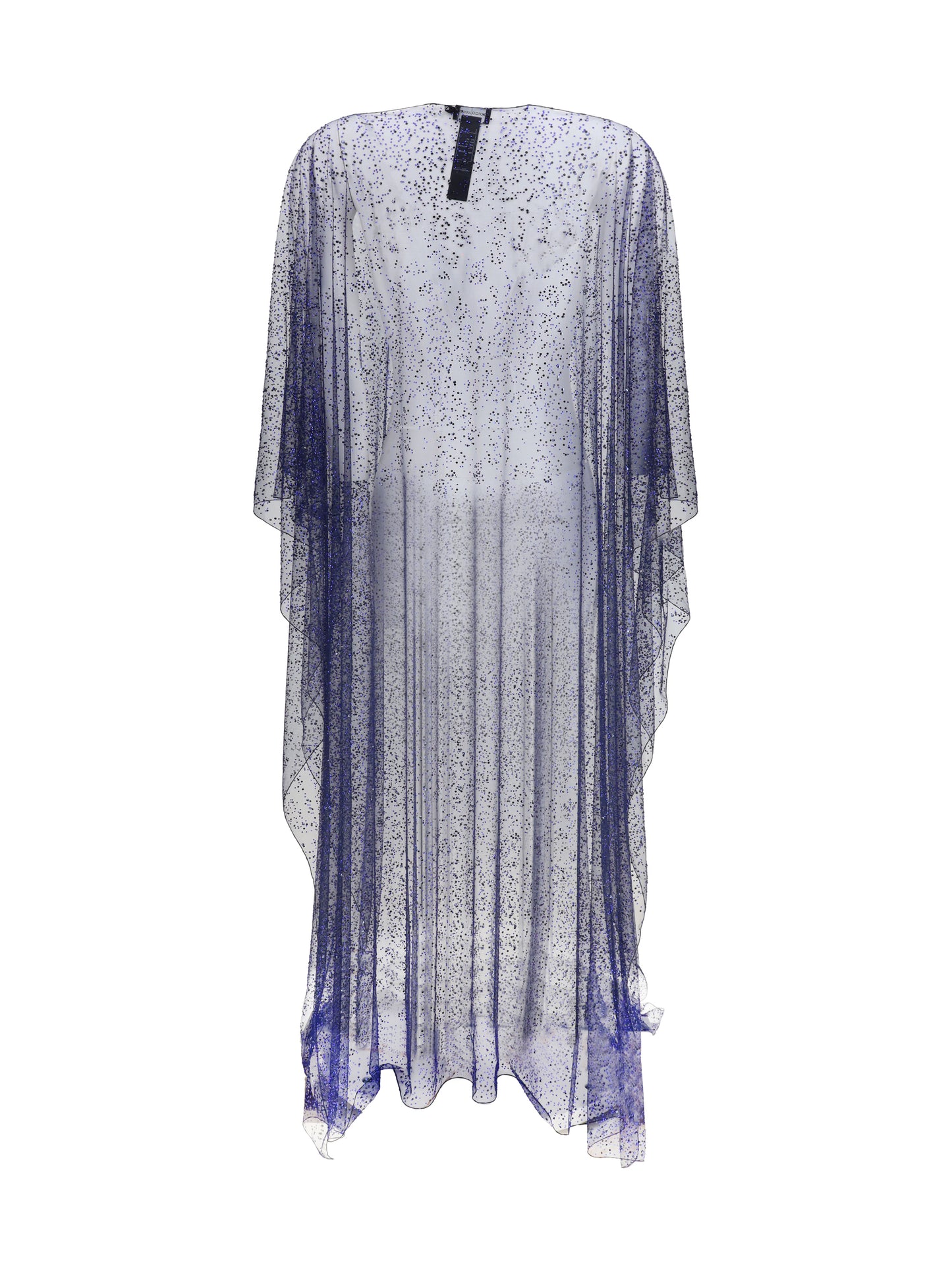 GIORGIO ARMANI Long tulle and crystal-embellished Poncho