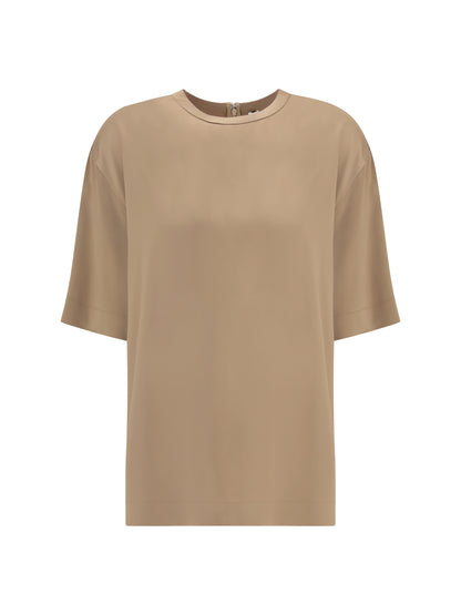 Toteme Satin T-shirt - Latte