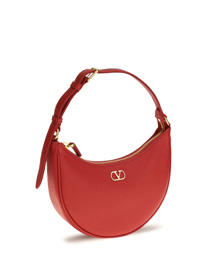 Valentino Garavani Mini Hobo VLogo Signature Shoulder Bag - Rouge Pur