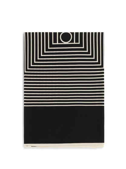 Toteme Monogram silk Scarf - Black