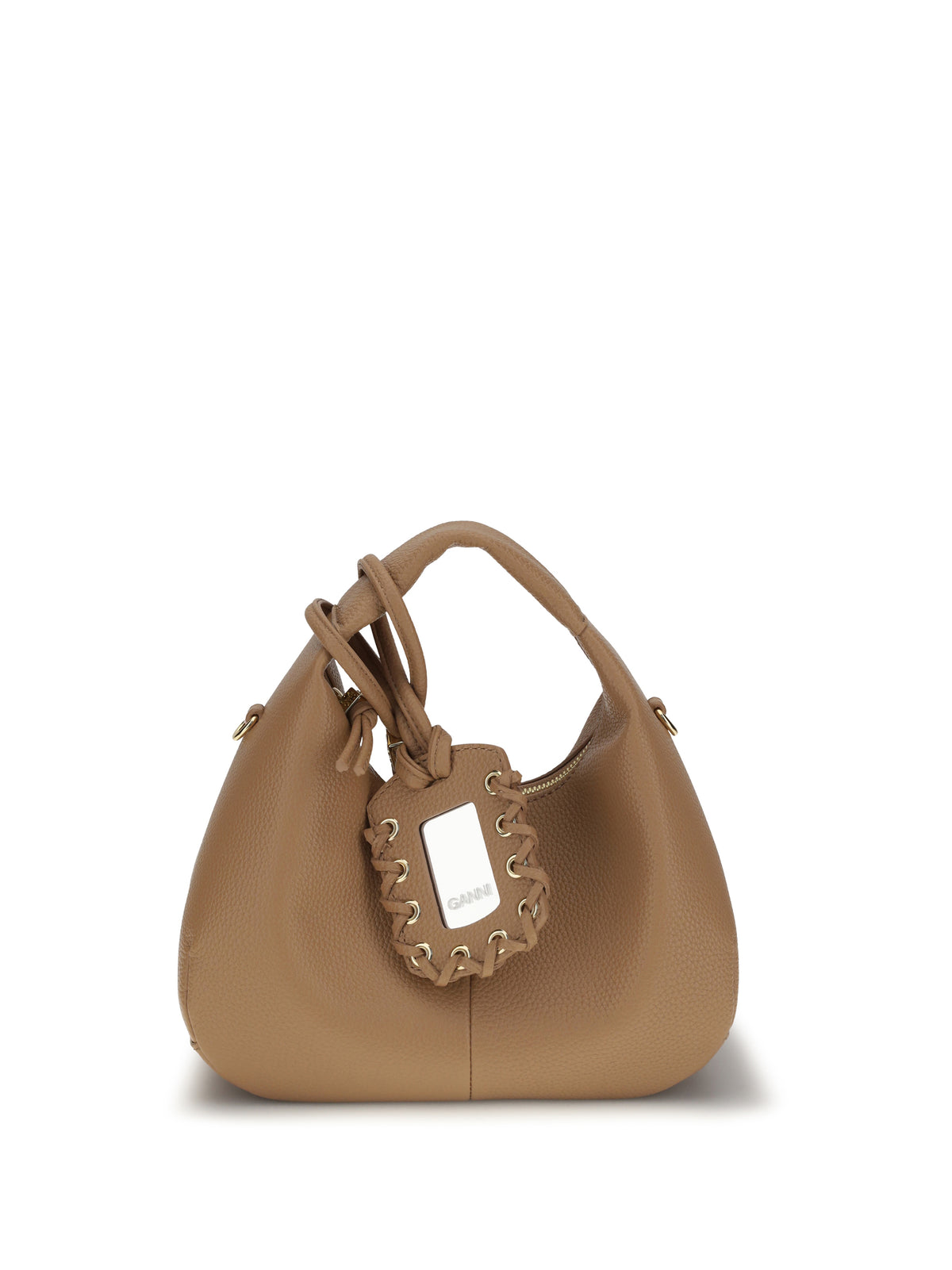 Ganni Hobo Handbag - Tawny Birch