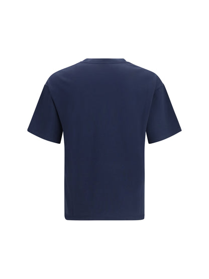 Saint Laurent Cotton crewneck T-Shirt - Navy