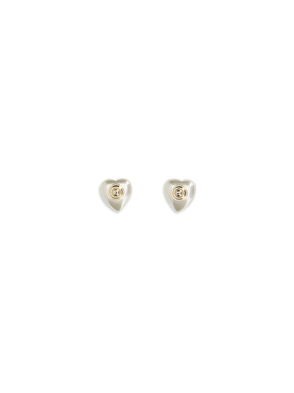 Valentino Garavani VLogo Signature Earrings in metal and pearls - Gold/Cream