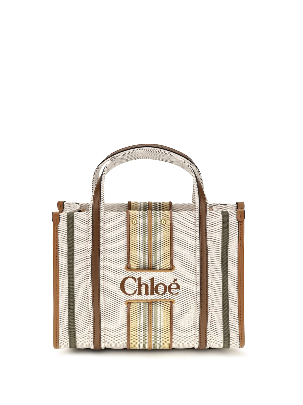 Chloé Small Woody Loop canvas Tote Bag - Pure Brown