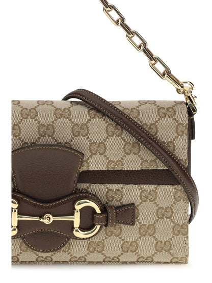 Gucci Medium Horsebit Ristretto Shoulder Bag - Vint.Sand/Dk Brown