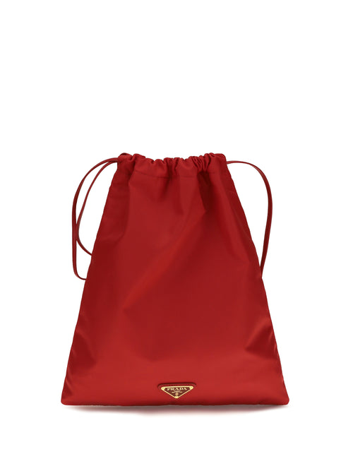 Prada Wish Re-Nylon Clutch - Red