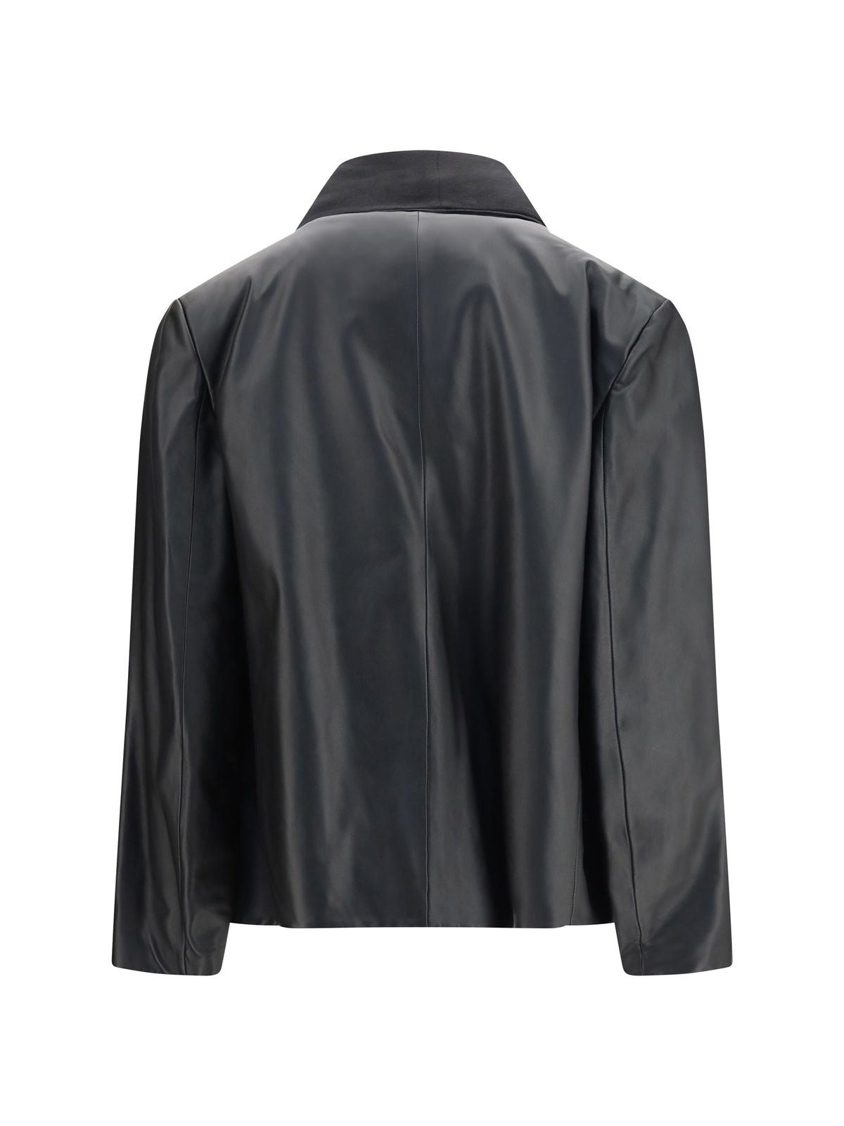 Toteme Scarf Leather Jacket - Black