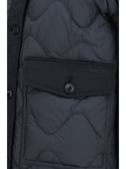 Woolrich Heritage Stand Up Collar Down Jacket - Charcoal Grey