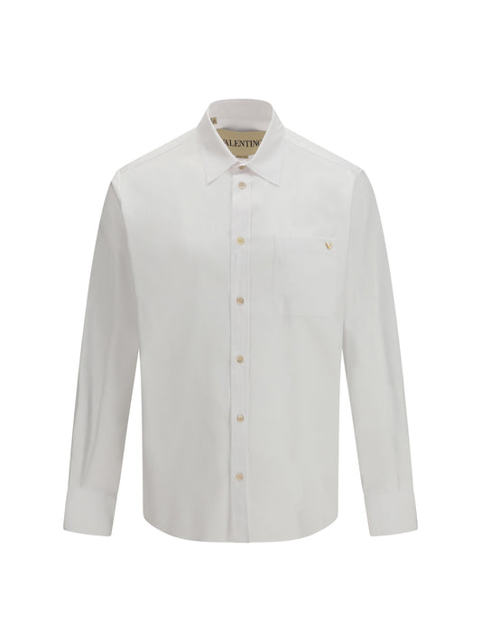 VALENTINO Light cotton oxford Shirt with VGold