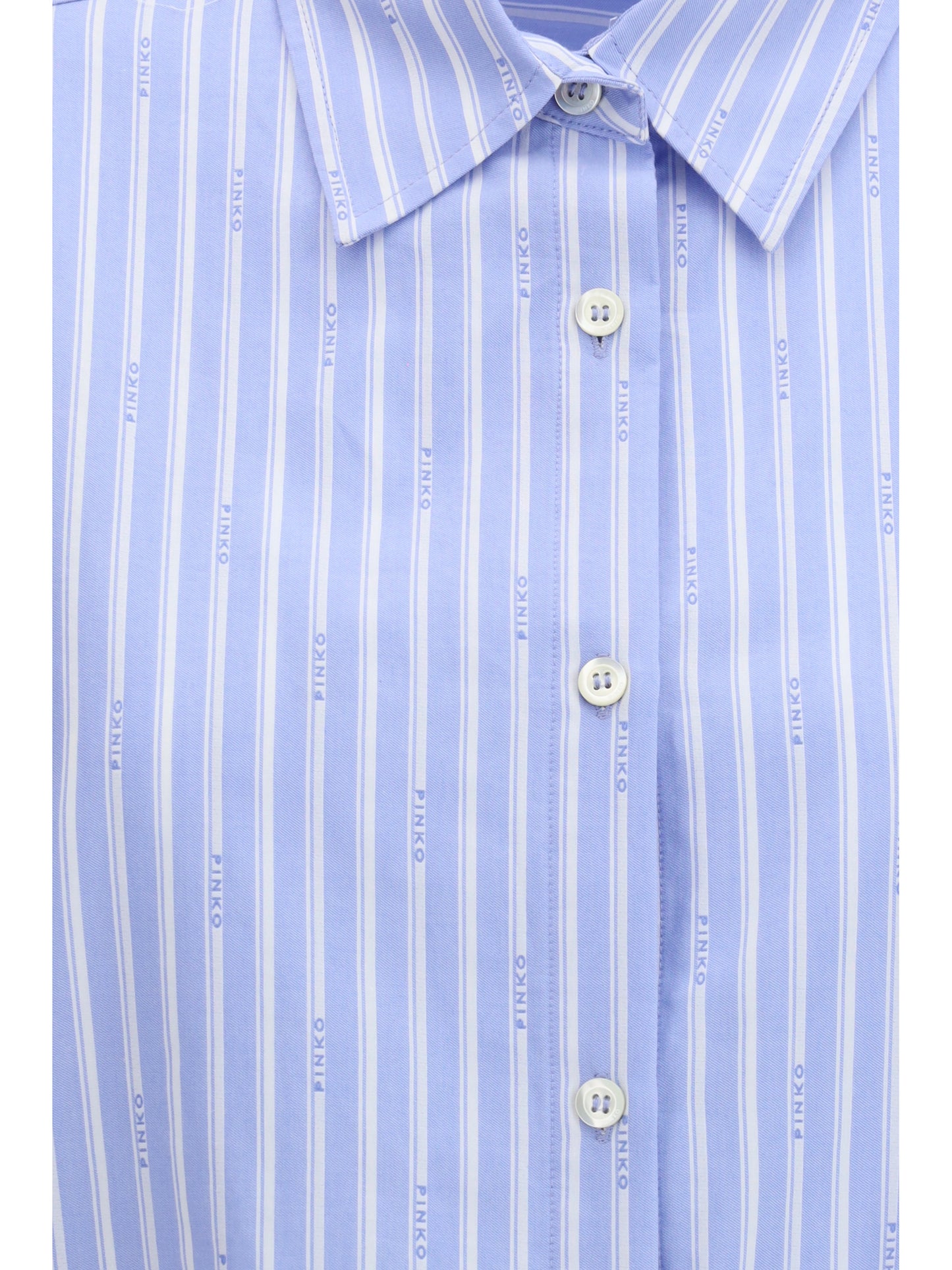 PINKO Cropped Shirt with all-over pinko print