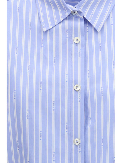 PINKO Cropped Shirt with all-over pinko print