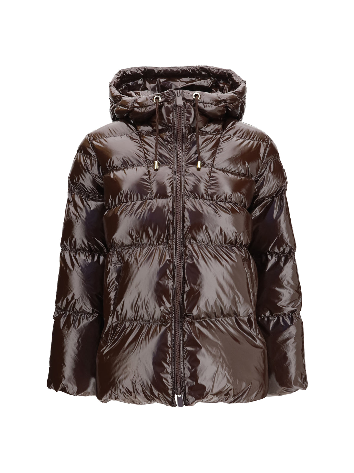 Pinko Hooded Eleodoro Down Jacket - Brown Testa Moro