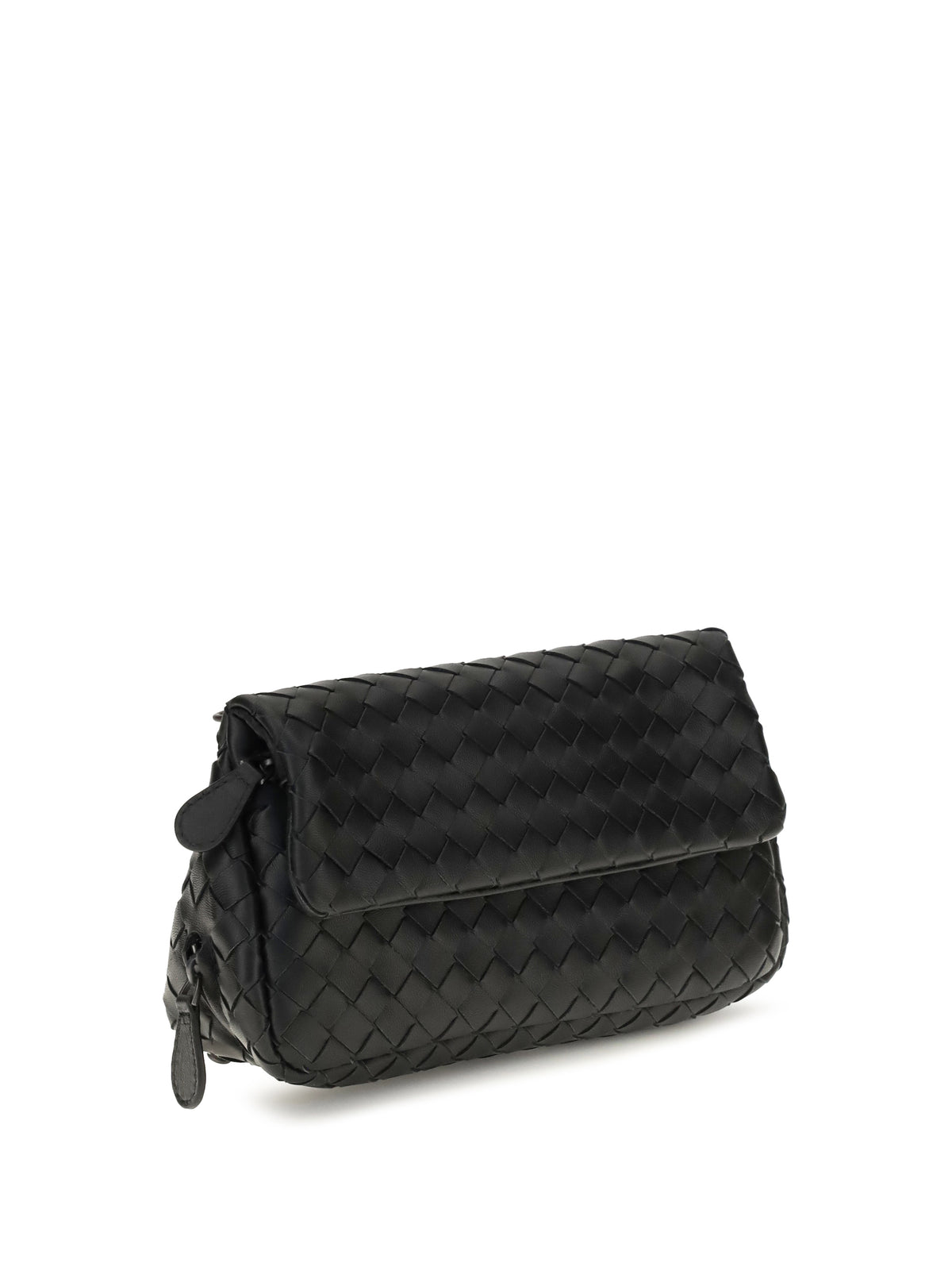 Bottega Veneta Intrecciato Shoulder Bag - Black-Brunito