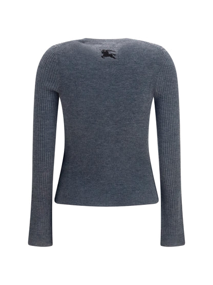 Burberry Cashmere Cardigan - Grey Melange