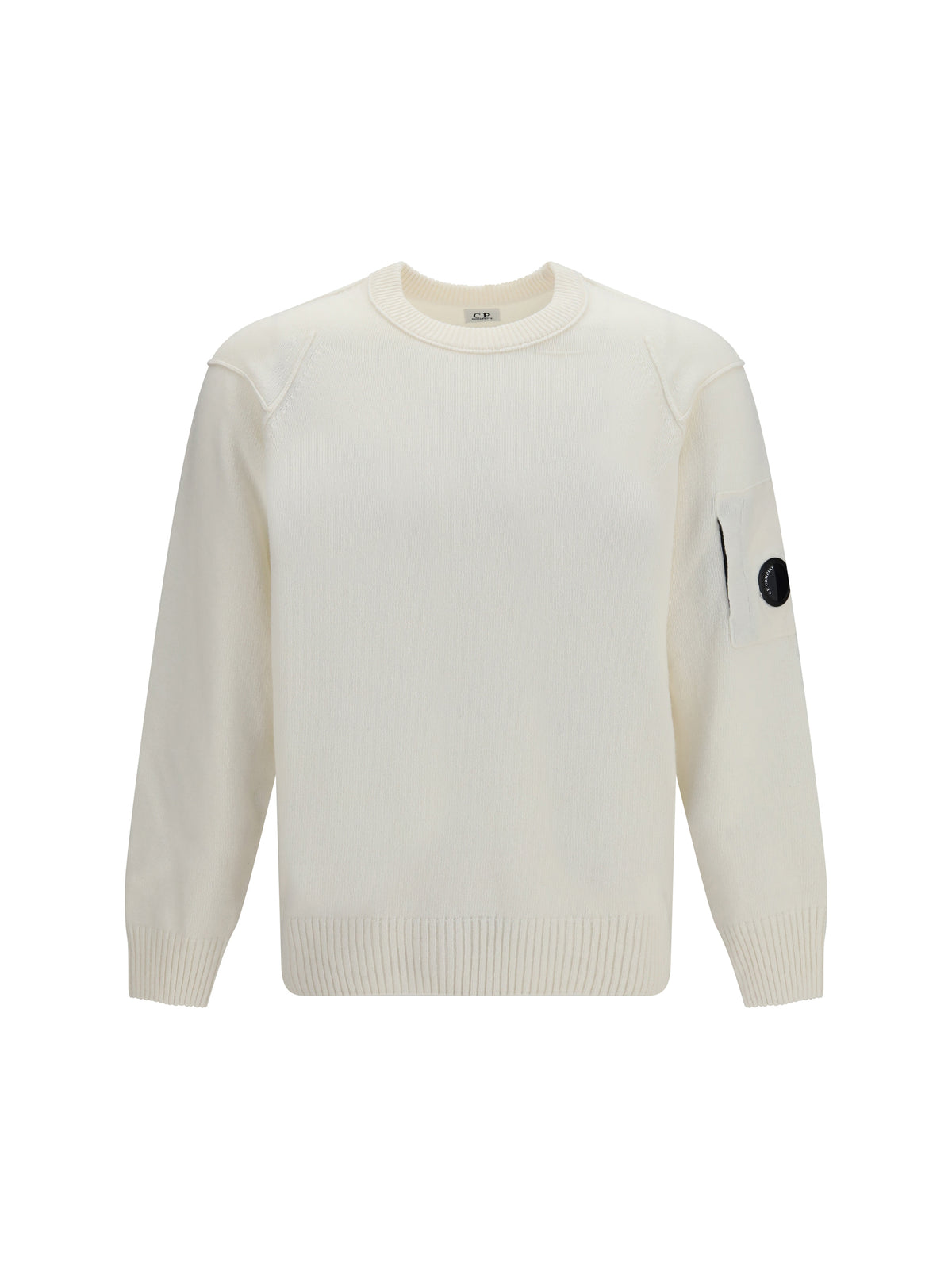 C.P. Company GRS lambswool crewneck Sweater - Gauze White