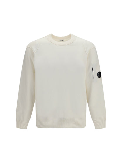 C.P. Company GRS lambswool crewneck Sweater - Gauze White