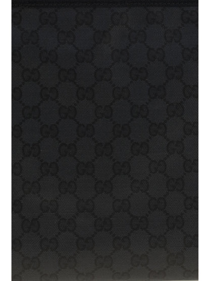 Gucci Medium Essence Classic Pouch - Black Black/Black