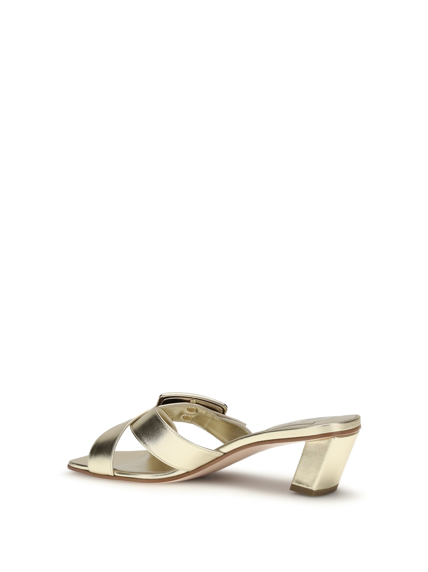 ROGER VIVIER Laminated leather Mules Sandals