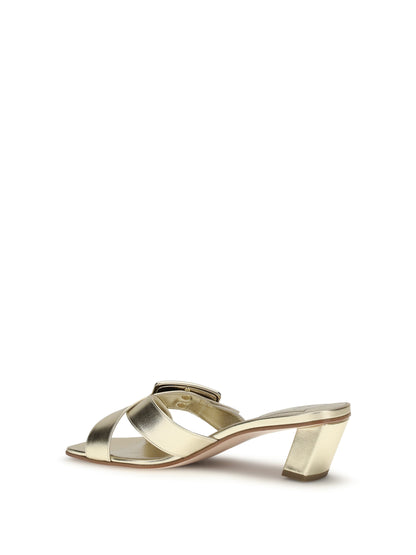 ROGER VIVIER Laminated leather Mules Sandals