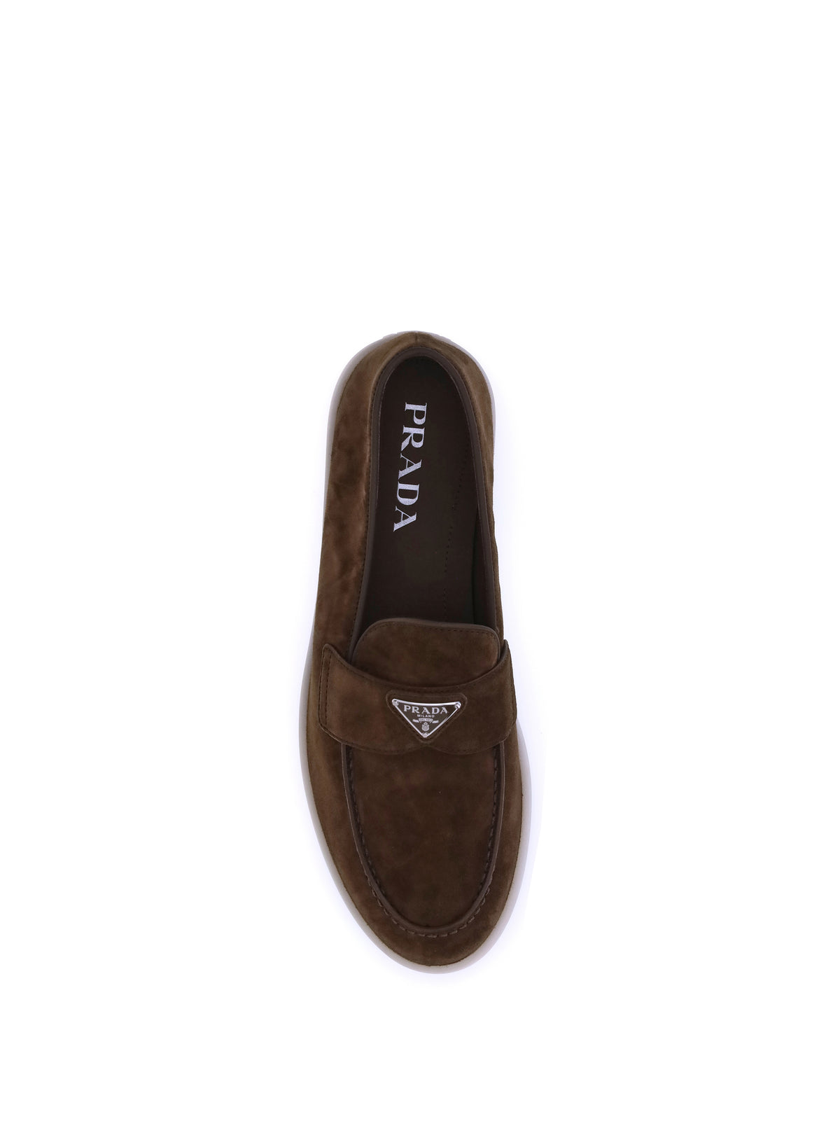Prada Suede Loafers - Cacao