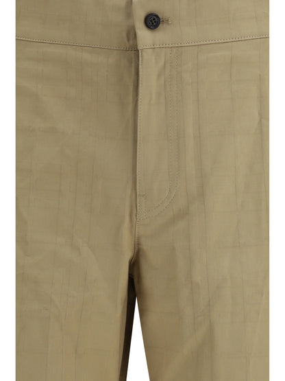 BURBERRY Textured check cotton Pants