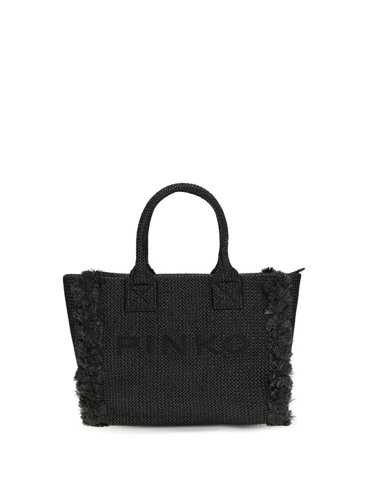 PINKO Medium Beach Rafia Tote Bag