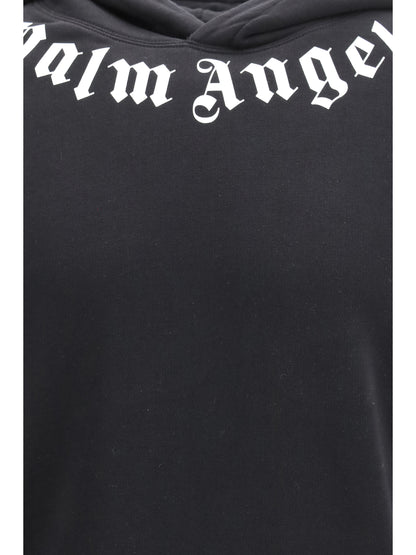 Palm Angels Logo Hoodie - Black-Off White