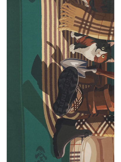 Burberry Knight & Day silk Scarf - Clover Green