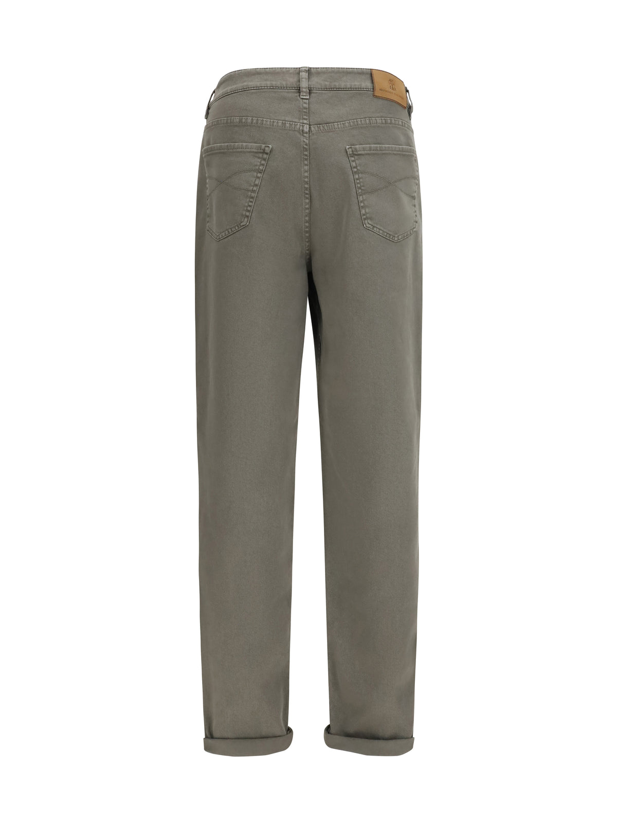 Brunello Cucinelli Jeans with turn-up hem - Army Washed