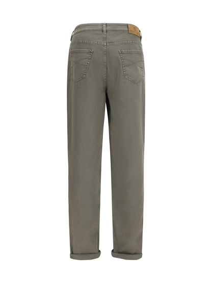 Brunello Cucinelli Jeans with turn-up hem - Army Washed
