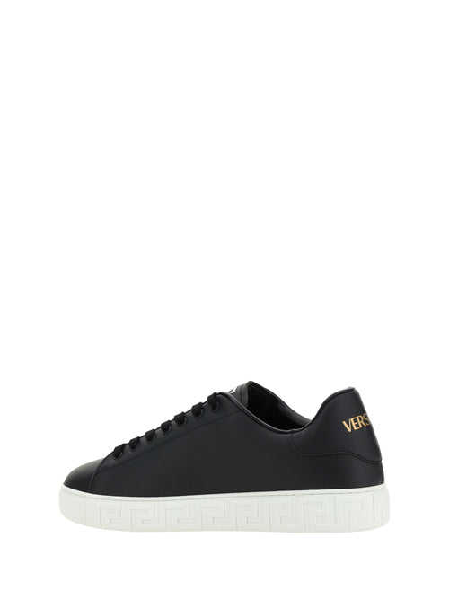 Versace Leather Sneakers - Black