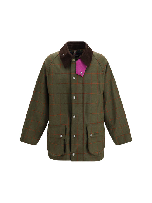 Barbour Beaufort wool tweed Jacket by Barbour x Paul Smith - Olive Window Pane