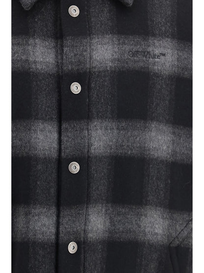 Off-White Padded Flannel Jacket - Black