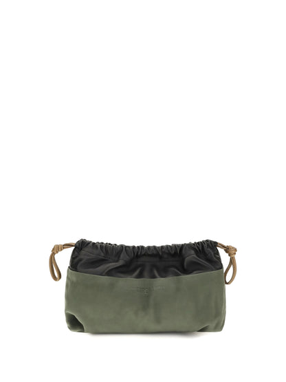 Pierre Hardy Twin Clutch Bag - Black-Khaki-Camel