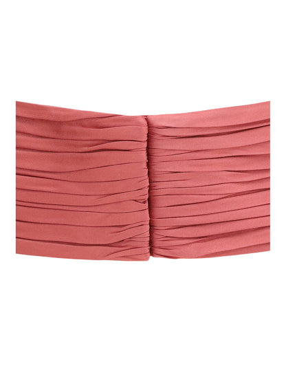 Valentino Garavani Satin pleated Waist Belt - Pink
