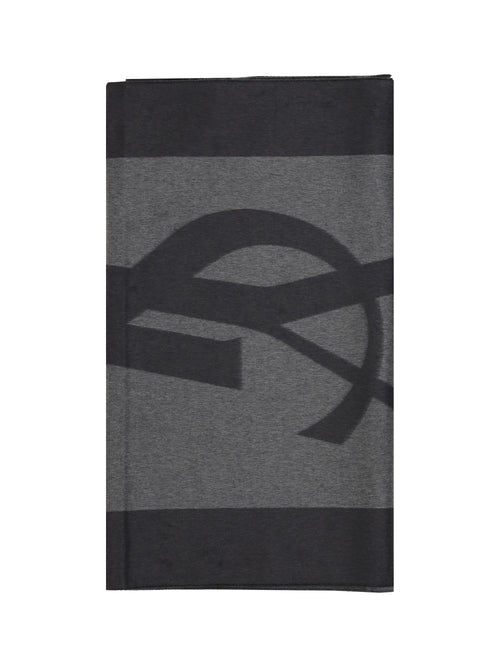 Saint Laurent Cassandre Scarf - Graphite/Dark Grey