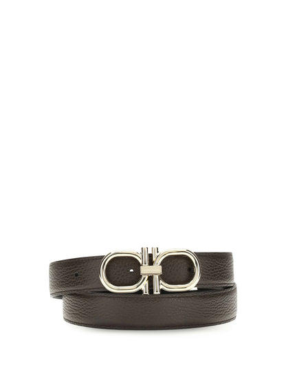 FERRAGAMO Reversible and adjustable Gancini Belt