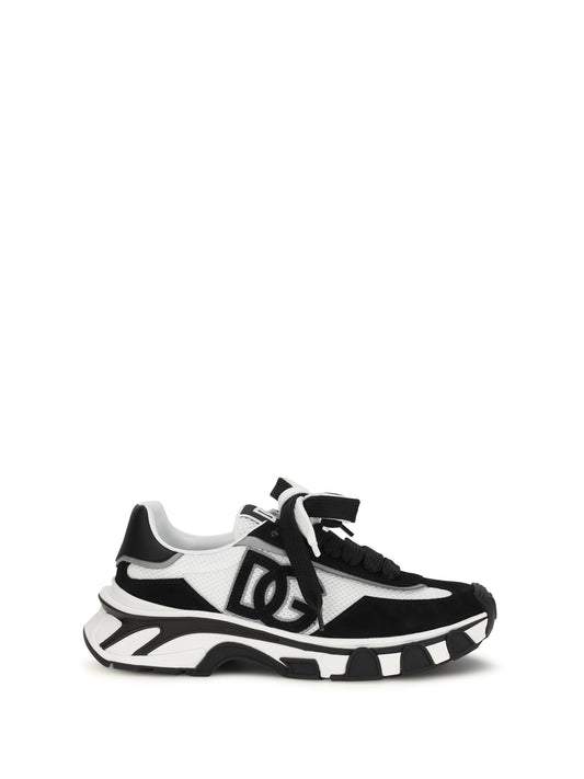 DOLCE & GABBANA Leather and mesh Sneakers