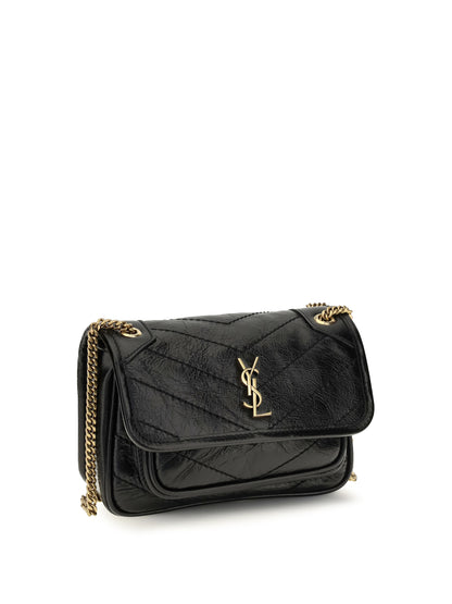 Saint Laurent Mini Niki leather Shoulder Bag - Black