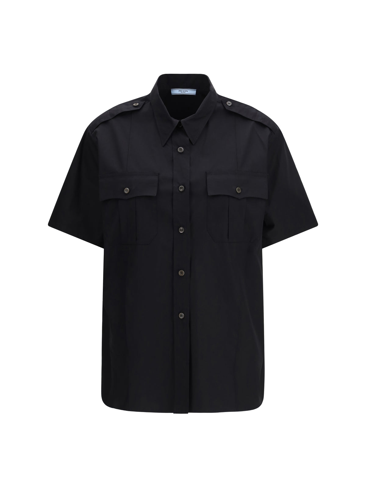 Prada Short-sleeve poplin Shirt - Black