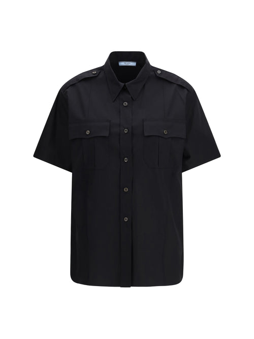 Prada Short-sleeve poplin Shirt - Black