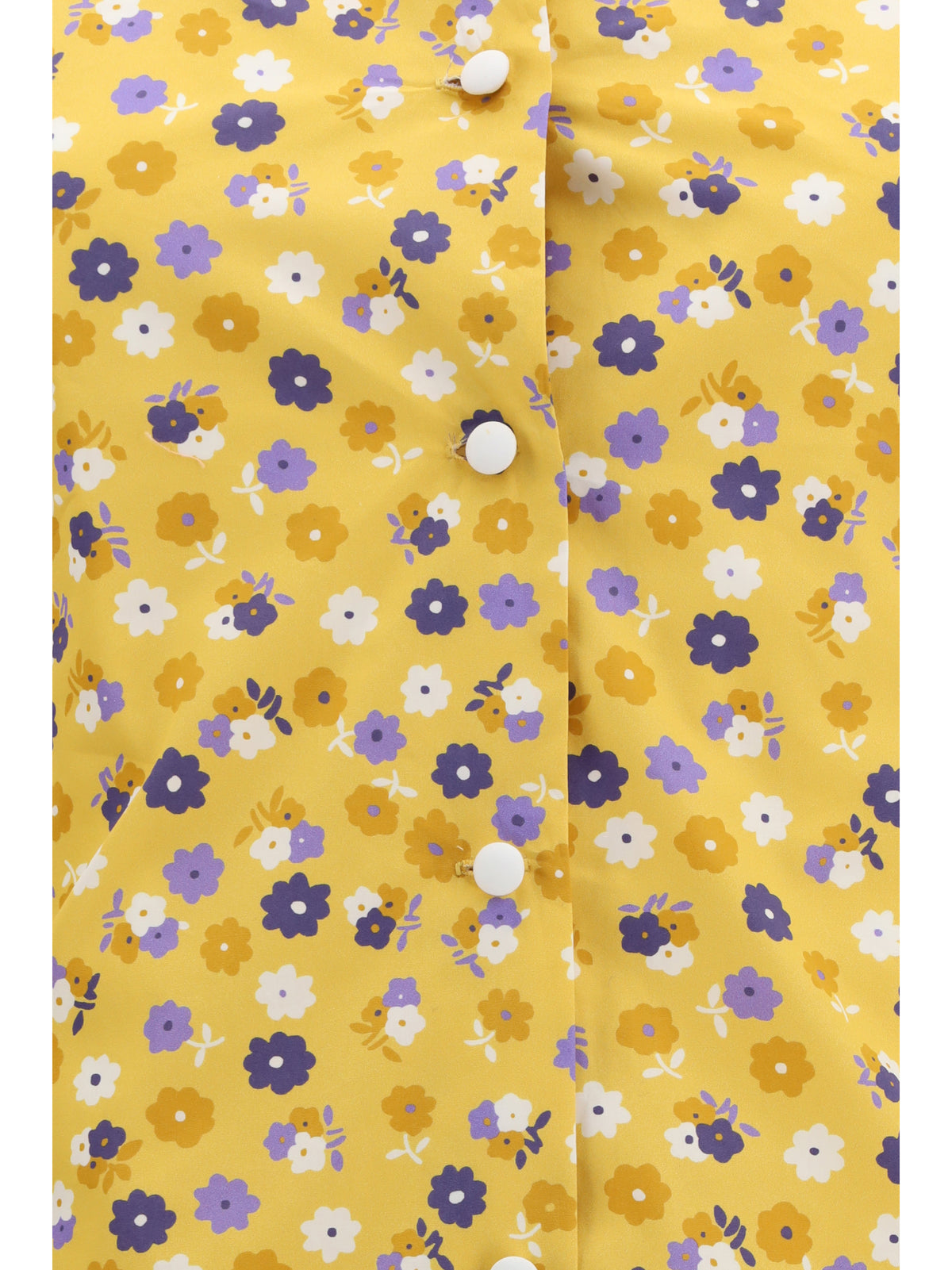 Miu Miu Floral midi Dress - Giallo+Viola