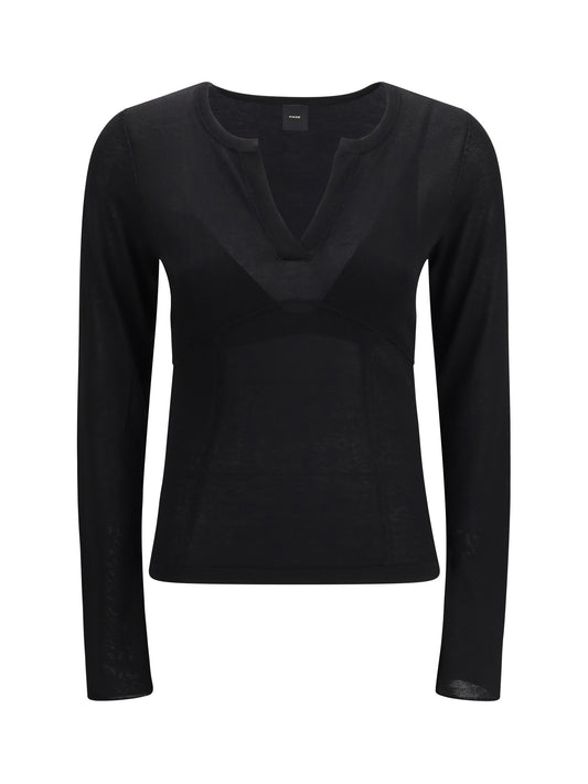 PINKO Sweater long-sleeve with V-open neckline