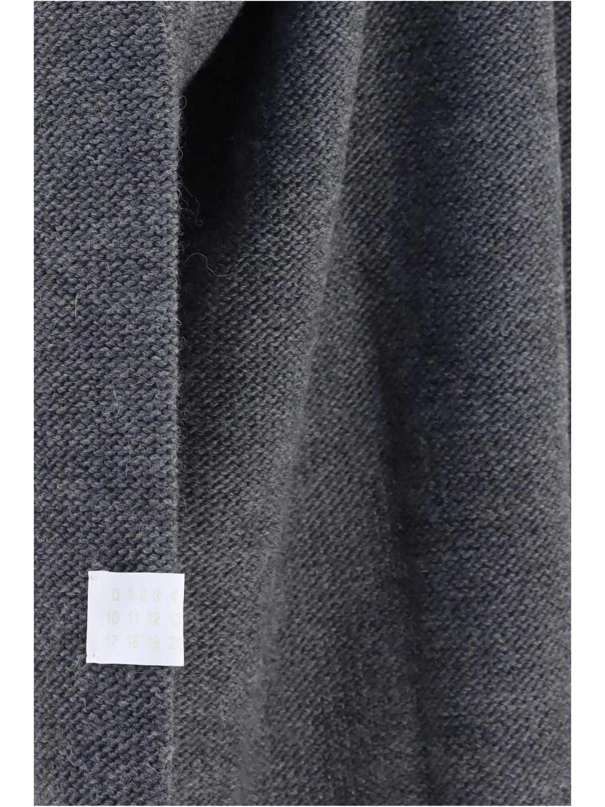 MM6 Maison Margiela Oversized V-neck Sweater - Grey Melange
