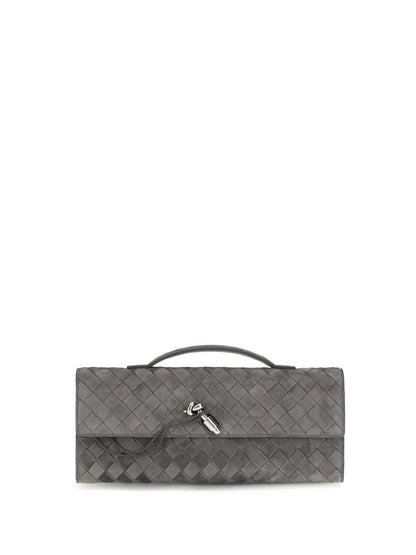 Bottega Veneta Andiamo Clutch - Obsidian Grey-Vi Si