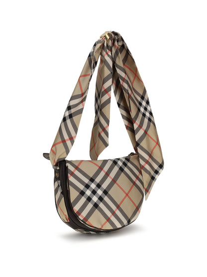 Burberry Ribbon silk twill Shoulder Bag - Sand