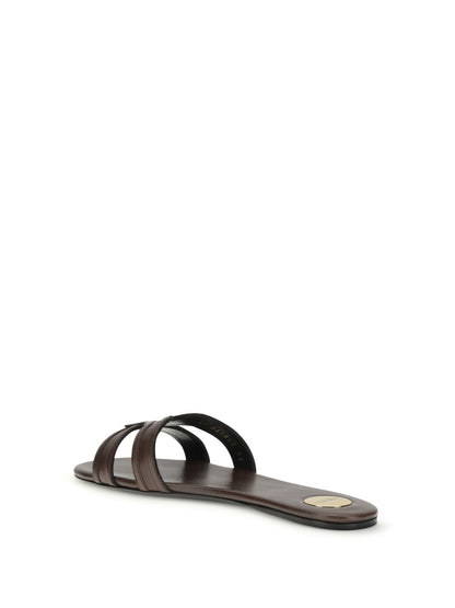 SAINT LAURENT Smooth leather Mabrouka Sandals