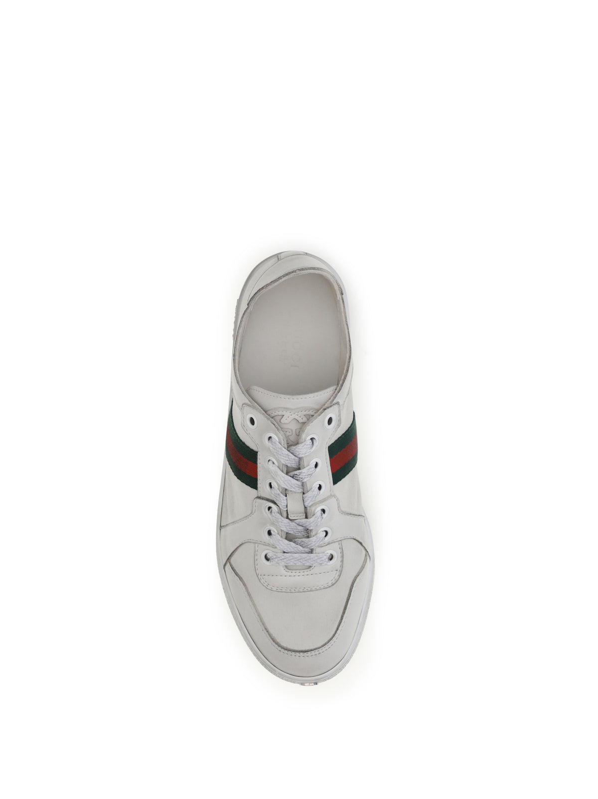Gucci Stretch Sneakers - White/White/Vrv