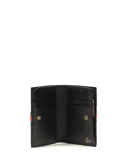 Gucci Small GG Marmont Wallet - Black/Green/Cloack R