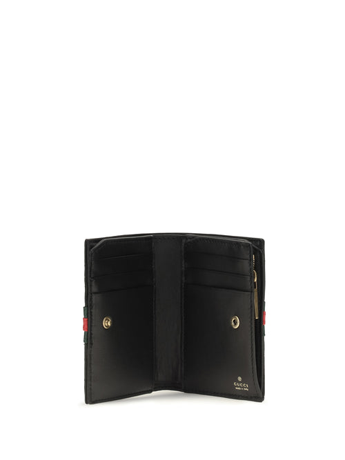 Gucci Small GG Marmont Wallet - Black/Green/Cloack R